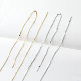 Copper Clad 14K Peas Chain Tassel Earrings