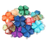 Natural Stone Leaf Charms Pendants for Jewelry Making Diy Bracelet Necklace