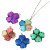 Natural Stone Leaf Charms Pendants for Jewelry Making Diy Bracelet Necklace