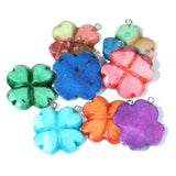 Natural Stone Leaf Charms Pendants for Jewelry Making Diy Bracelet Necklace