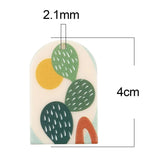 Hand Painted Resin Pendants Natural Scenery Charms Earrings DIY Jewelry Findings