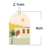 Hand Painted Resin Pendants Natural Scenery Charms Earrings DIY Jewelry Findings