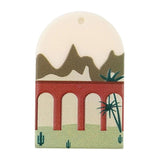 Hand Painted Resin Pendants Natural Scenery Charms Earrings DIY Jewelry Findings