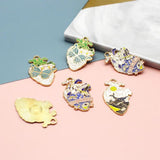 10Pcs Cute Butterfly Heart Enamel Pendant Charms for Earring DIY