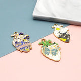 10Pcs Cute Butterfly Heart Enamel Pendant Charms for Earring DIY