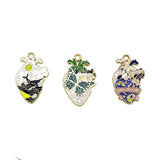 10Pcs Cute Butterfly Heart Enamel Pendant Charms for Earring DIY