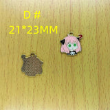 10Pcs Cartoon Character Metal Charm Pendants for DIY Jewelry Making