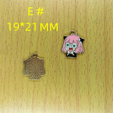 10Pcs Cartoon Character Metal Charm Pendants for DIY Jewelry Making