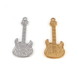 5 Pack Stainless Steel Guitar Oil Pendants DIY Jewelry Accessories