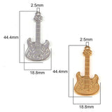 5 Pack Stainless Steel Guitar Oil Pendants DIY Jewelry Accessories