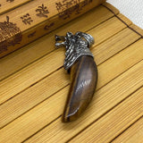 Natural Stone Crescent Pendant Seven Chakra Amethyst Pendant