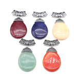 Natural Stone Water Drop Shaped Pendant DIY Charm Necklace 45*30mm
