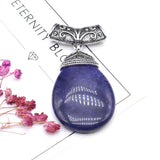 Natural Stone Water Drop Shaped Pendant DIY Charm Necklace 45*30mm