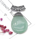 Natural Stone Water Drop Shaped Pendant DIY Charm Necklace 45*30mm