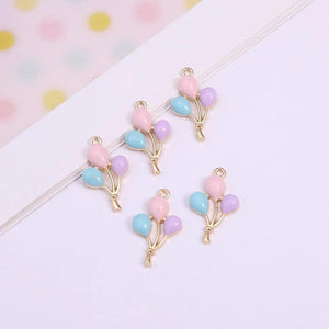 10pcs/lot Ballon Enamel Charms for DIY Earrings Bracelet Jewelry