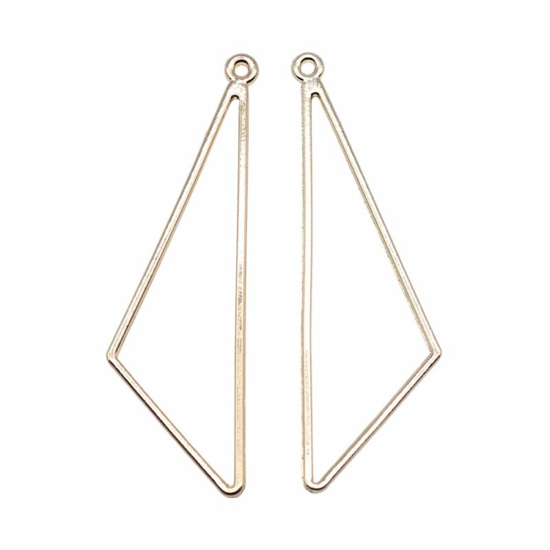10pcs 56x17mm KC Plated Triangle Charms Pendant For Jewelry Making