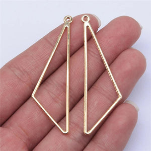 10pcs 56x17mm KC Plated Triangle Charms Pendant For Jewelry Making