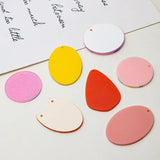 10pcs Abstract Block Printing Acrylic Diy Jewelry Earring Charms