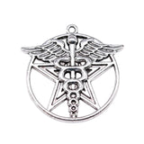 4pcs Medical Cane Pentagram Star Charms for Jewelry Making