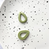 Water Drop Avocado Green Acrylic Pendant for DIY Earrings