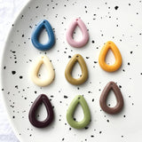 Water Drop Avocado Green Acrylic Pendant for DIY Earrings