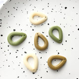 Water Drop Avocado Green Acrylic Pendant for DIY Earrings