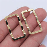 10pcs KC Geometry Charms Pendant 30x16mm for Jewelry Making Earring