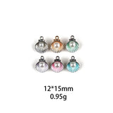 Colorful Shell Pearl Pendant Alloy Charm Necklace Pendants
