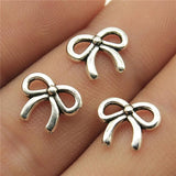 80pcs Antique Bronze Small Bow Charms for Jewelry Making
