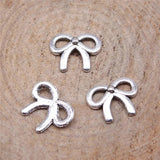 80pcs Antique Bronze Small Bow Charms for Jewelry Making