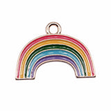 10pcs 24x18mm KC Rainbow Charms Pendant For Jewelry Making