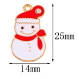 20Pcs Enamel Snowman Pendant Winter Christmas DIY Jewelry Making