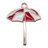 10pcs Umbrella Charms 28x22mm KC Plated For DIY Jewelry Making