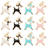 20x15MM Sweet Christmas Elk Enamel Pendant DIY Jewelry Making Supplies