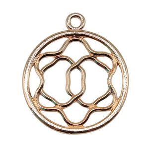 4pcs Flower Charms 34x40mm Electrophoresis KC Plated DIY Jewelry Making