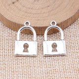 10pcs Antique Silver Openwork Lock Charms for Jewelry Making