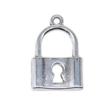 10pcs Antique Silver Openwork Lock Charms for Jewelry Making