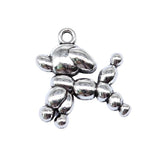 10pcs Antique Silver Balloon Puppy Charms for Jewelry Making