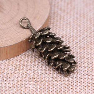 4pcs Antique Bronze 3D Pine Cones Charms For Jewelry Making
