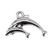 20pcs Antique Silver Dolphin Charms for Jewelry Making