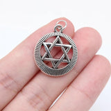10pcs Antique Silver Hexagram Charms for Jewelry Making