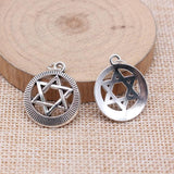 10pcs Antique Silver Hexagram Charms for Jewelry Making