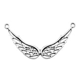 2pcs Angel Wings Charms, Antique Silver Plated Pendant Jewelry