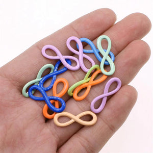 20pcs Infinity Symbol Mixed Alloy DIY Jewelry Making 22x8mm