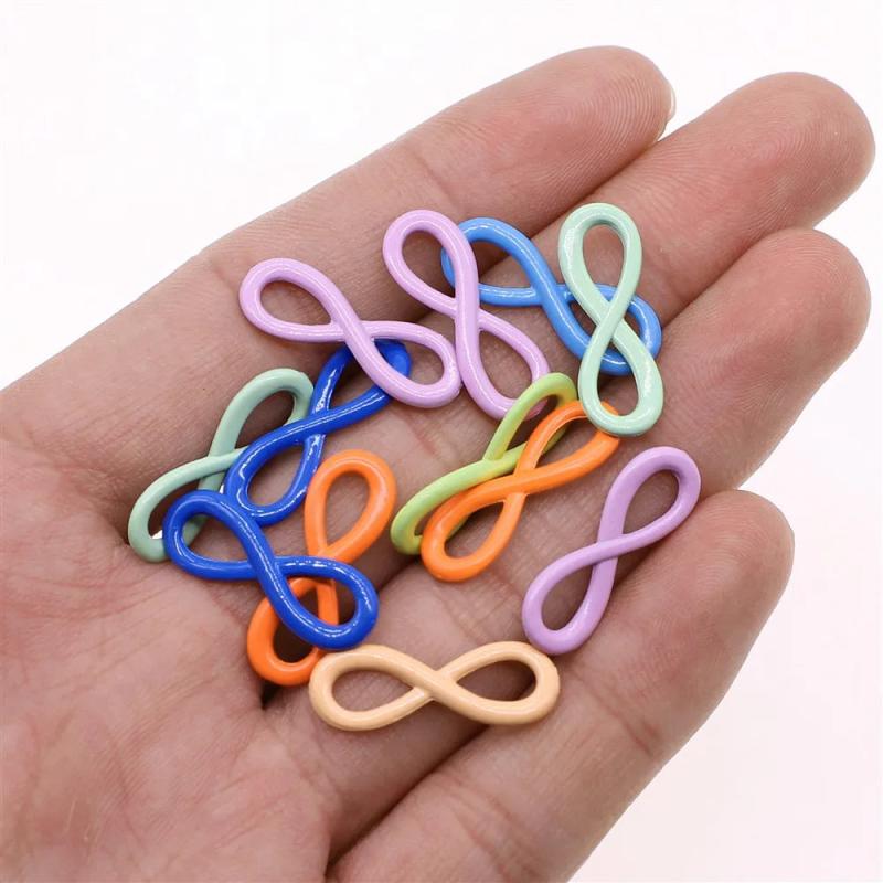 20pcs Infinity Symbol Mixed Alloy DIY Jewelry Making 22x8mm