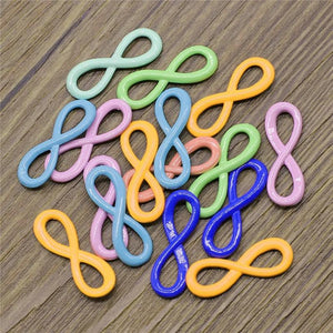 20pcs Infinity Symbol Mixed Alloy DIY Jewelry Making 22x8mm