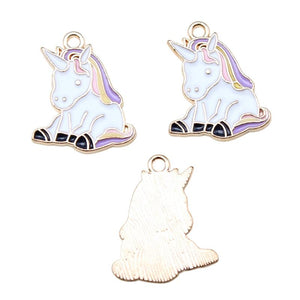 10pcs Unicorn Charms Pendant For DIY Jewelry Making
