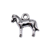20pcs Horse Charms Antique Silver Pendant Jewelry Findings