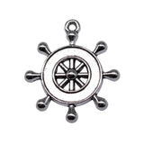 10pcs Rudder Charms Antique Silver Pendant DIY Jewelry Findings