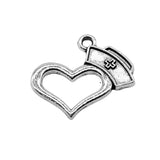 20pcs Nurse Cap Love Pendant Charms Antique Silver Plated Jewelry Findings